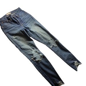 Women's Size 24 Madewell High Rise Skinny Destroyed Jeans